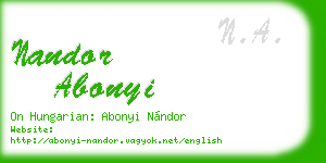nandor abonyi business card